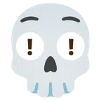red exclamation mark + skull