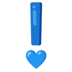red exclamation mark + blue heart