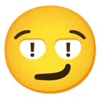 red exclamation mark + smirking face