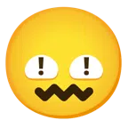 red exclamation mark + confounded face