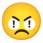 red exclamation mark + angry face