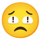 red exclamation mark + persevering face