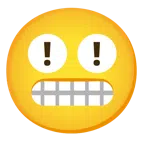 red exclamation mark + grimacing face