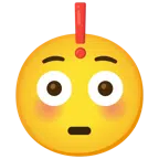 red exclamation mark + flushed face