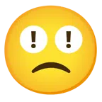 red exclamation mark + slightly frowning face