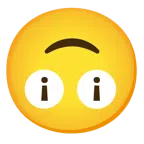 red exclamation mark + upside-down face