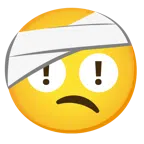 red exclamation mark + face with head-bandage