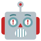 red exclamation mark + robot