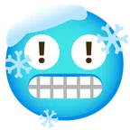 red exclamation mark + cold face