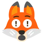 red exclamation mark + fox