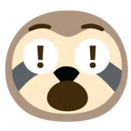 red exclamation mark + sloth