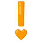 red exclamation mark + orange heart