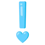 red exclamation mark + light blue heart