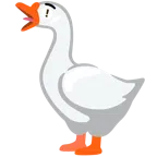 red exclamation mark + goose