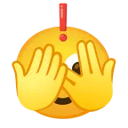 red exclamation mark + face with peeking eye