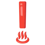 red exclamation mark + hot springs