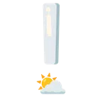 red exclamation mark + sun behind cloud