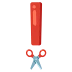 red exclamation mark + scissors