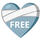 cuore guarito + pulsante FREE