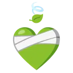 cuore guarito + foglia al vento
