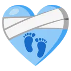 cuore guarito + impronta di piedi