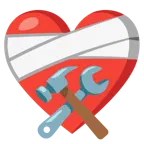cuore guarito + martello e chiave inglese