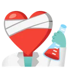 cuore guarito + provetta