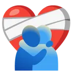 cuore guarito + persone che si abbracciano