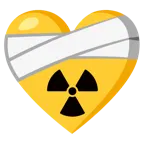cuore guarito + simbolo della radioattività