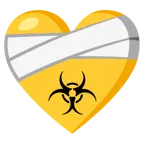 cuore guarito + simbolo del rischio biologico