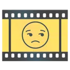 Filmstreifen + verstimmtes Gesicht