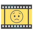 Filmstreifen + besorgtes Gesicht
