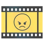 Filmstreifen + verärgertes Gesicht
