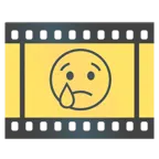 Filmstreifen + weinendes Gesicht