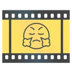Filmstreifen + schnaubendes Gesicht