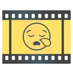 Filmstreifen + schläfriges Gesicht