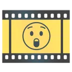 Filmstreifen + erstauntes Gesicht