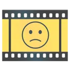 Filmstreifen + betrübtes Gesicht