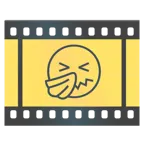 Filmstreifen + niesendes Gesicht