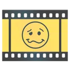 Filmstreifen + schwindeliges Gesicht