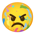 Mischpalette + verärgertes Gesicht