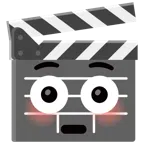 film tahtası + kızarmış ve şaşkın yüz