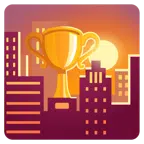 Pokal + Sonnenuntergang in der Stadt
