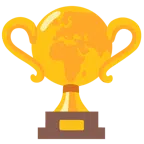 Pokal + Globus mit Europa und Afrika