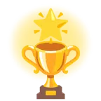 Pokal + funkelnder Stern