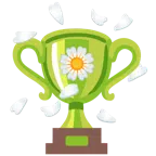 Pokal + gelbe Blüte