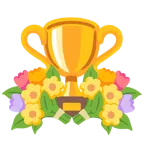 Pokal + Blumenstrauß