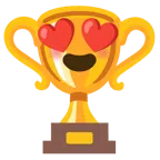 ถ้วยรางวัล + ตาหัวใจ