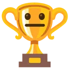 ถ้วยรางวัล + หน้าเฉยๆ