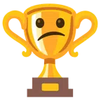 Pokal + verwundertes Gesicht